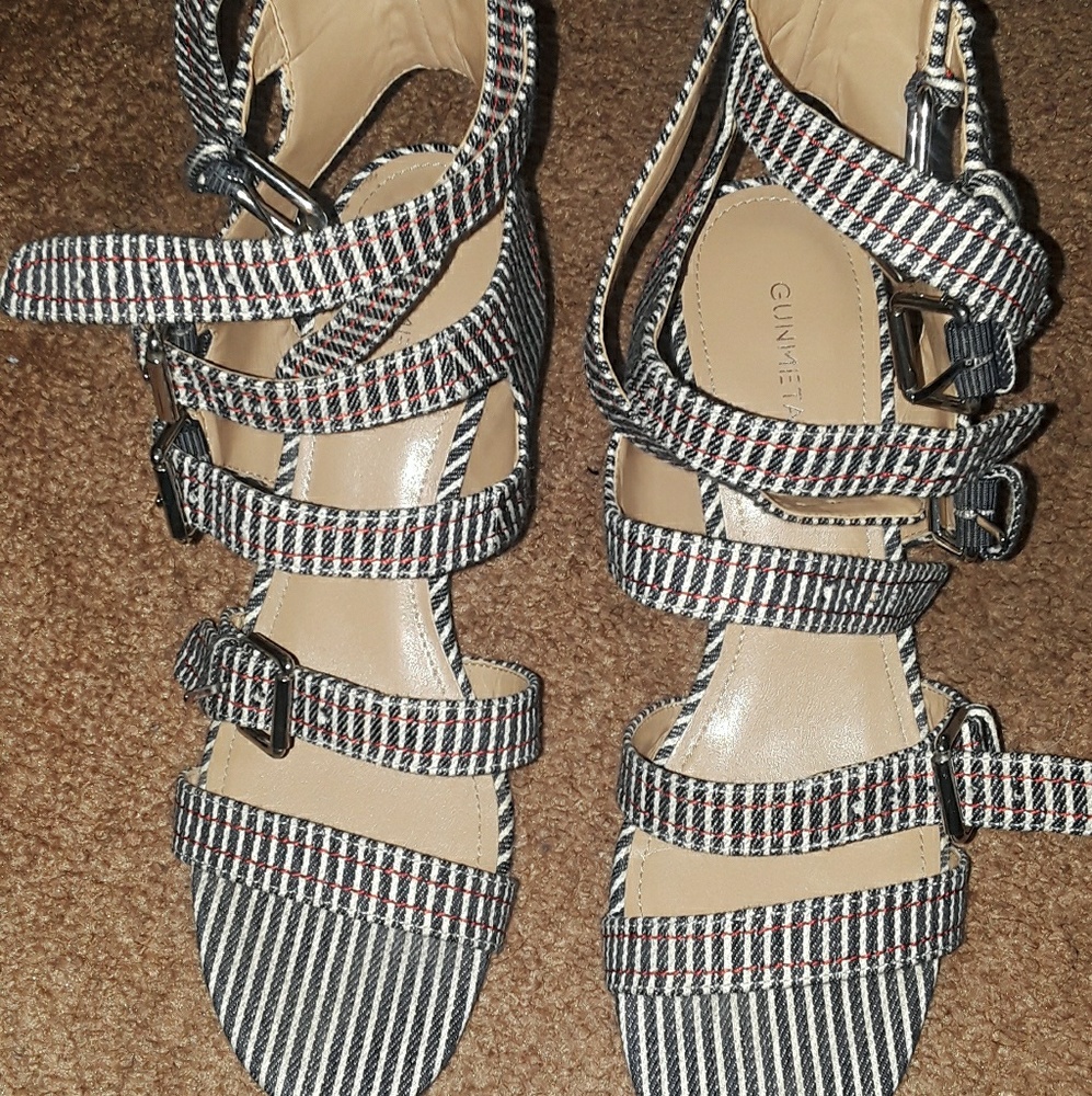 Striped sandals